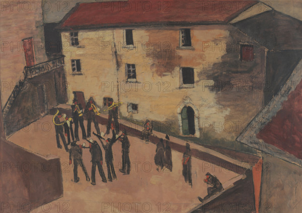 Piazza Giustagnana. Creator: Viani, Lorenzo (1882-1936).