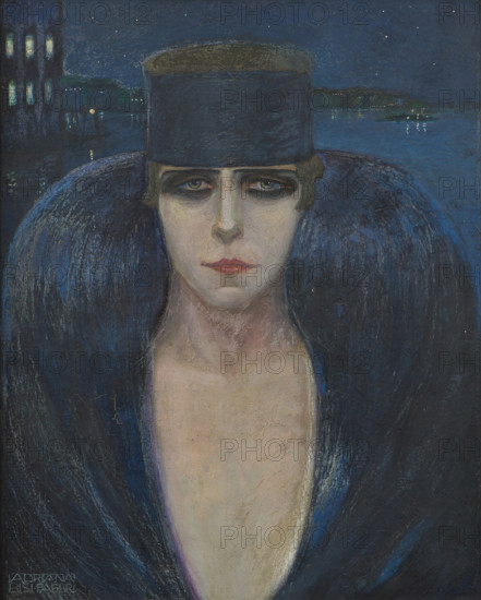 Portrait of Marchesa Luisa Casati, 1917. Creator: Bisi Fabbri, Adriana (1881-1918).