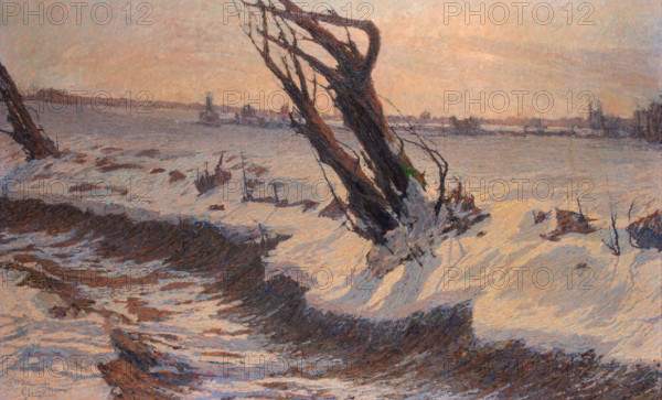 Nevicata (Snowfall). Creator: Cinotti, Guido (1870-1932).