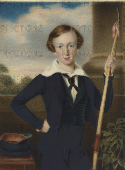 Portrait of Franz Joseph I of Austria, c1840. Creator: Daffinger, Moritz Michael (1790-1849).