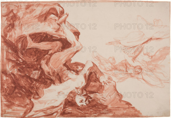 Satan's desperation, 1816-1818. Creator: Goya, Francisco, de (1746-1828).