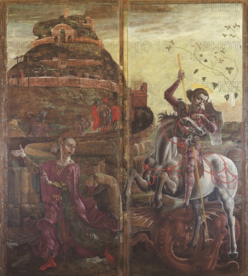 Saint George and the Princess, c1469. Creator: Tura, Cosimo (before 1431-1495).