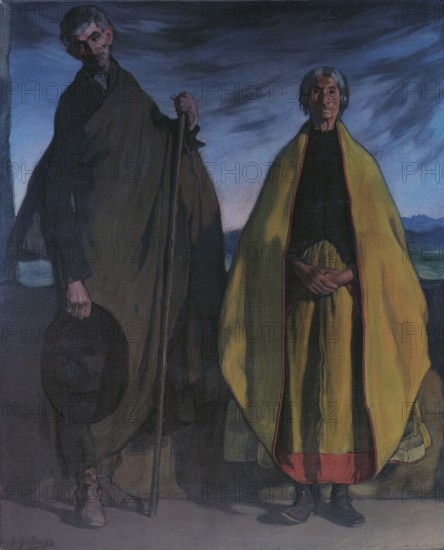 Francisco and his wife, 1909. Creator: Zuloaga y Zabaleto, Ignacio (1870-1945).