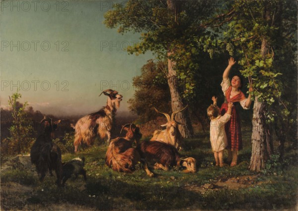 Tramonto (Sunset), 1858. Creator: Palizzi, Filippo (1818-1899).