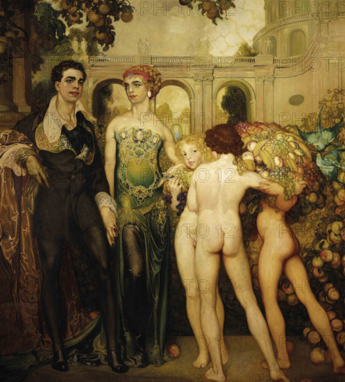 Epitalamio o Las bodas del príncipe Néstor (Epithalamium or The Marriage of Prince Néstor), 1909. Creator: Néstor, (Néstor Martín-Fernández de la Torre) (1887-1938).