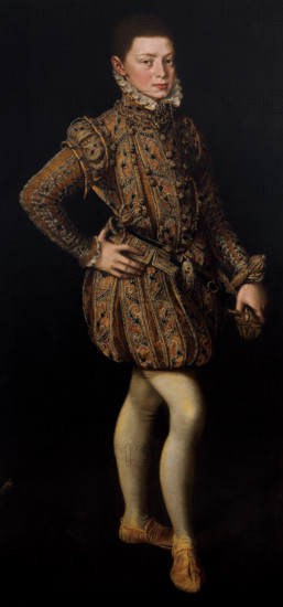 Portrait of John of Austria (Juan de Austria) (1547-1578) at the age of fourteen, 1561. Creator: Sánchez Coello, Alonso (1531-1588).