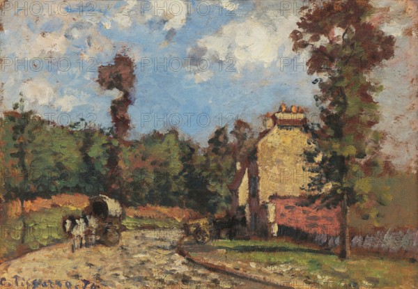 Road to Versailles, Marly-le-Roi, 1870. Creator: Pissarro, Camille (1830-1903).