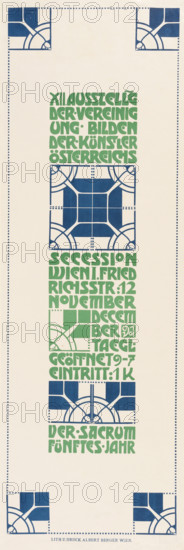 Secession. XII Exhibition of the Association of Visual Artists of Austria, 1901. Creator: Roller, Alfred (1864-1935).