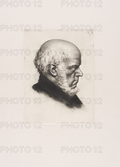 Portrait of Adolf Menzel, 1885. Creator: Stauffer-Bern, Karl (1857-1891).