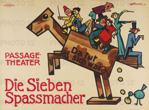 Passage-Theater. Die Sieben Spassmacher (Passage Theatre. The Seven Jesters), 1912. Creator: Steiner, Jo (1877-1935).