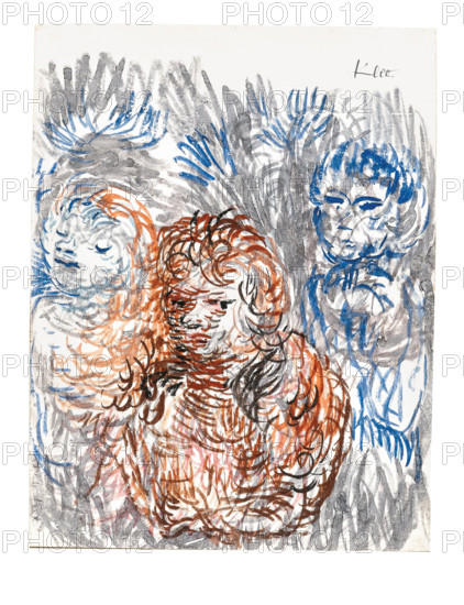 Sisters And Young Boy, 1933. Creator: Klee, Paul (1879-1940).