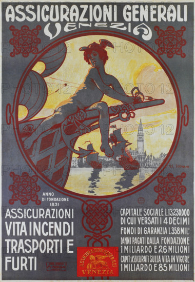 Assicurazioni Generali S.p.A., 1910. Creator: Sormani, Gian Luciano (1867-1938).