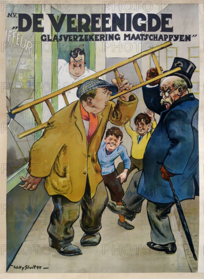 De Vereenigde Glasverzekering, 1921. Creator: Sluiter, Jan Willem (1873-1949).