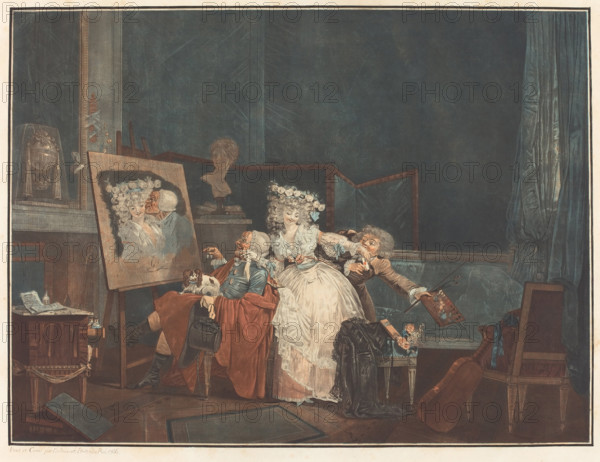 Les Deux Baisers (The Two Kisses), 1786. Creator: Debucourt, Philibert-Louis (1755-1832).