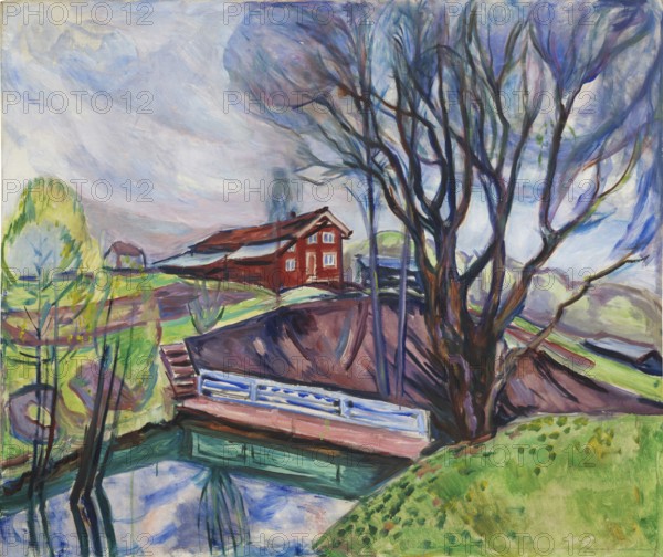 The Red House (Det røde hus), 1926. Creator: Munch, Edvard (1863-1944).