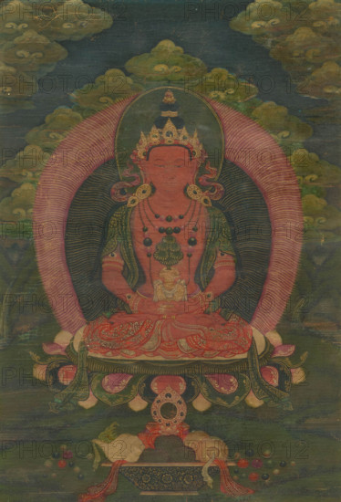 Thangka of Amitayus, 18th century. Creator: Tibetan culture.