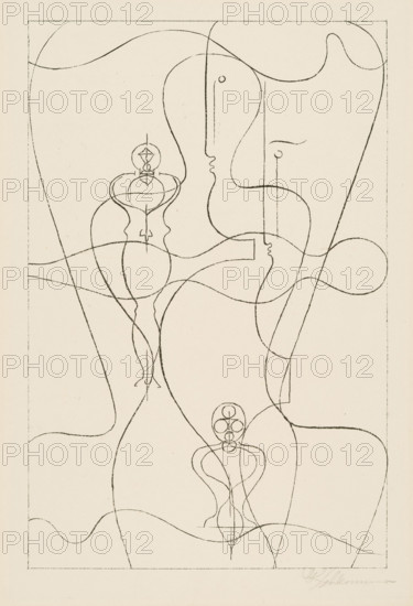Figurenplan, 1922. Creator: Schlemmer, Oskar (1888-1943).
