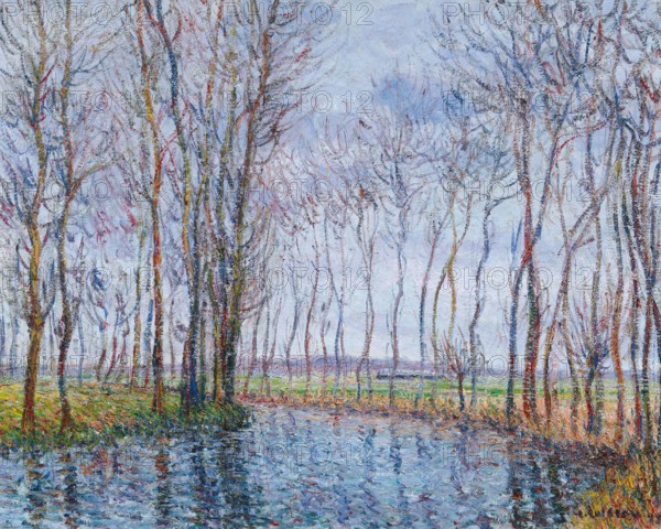 Les peupliers au bord de la rivière (Poplars by the river), 1899. Creator: Loiseau, Gustave (1865-1935).