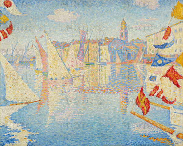 Saint-Tropez, port en fête, 1895. Creator: Signac, Paul (1863-1935).