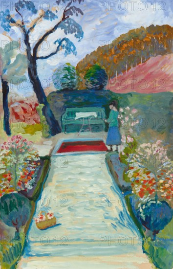 At Cuno Amiet, 1919. Creator: Werefkin, Marianne, von (1860-1938).