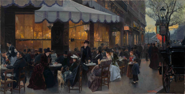 Boulevard of Paris, 1890. Creator: Sorolla y Bastida, Joaquín (1863-1923).