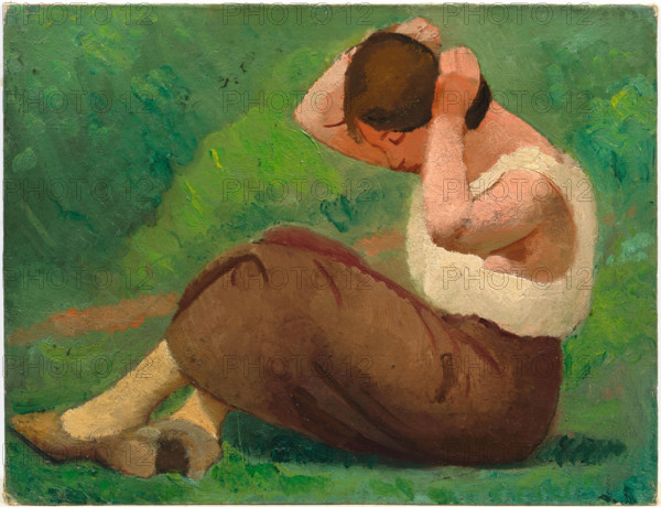 A sitting woman, c1920-1925. Creator: González i Pellicer, Julio (1876-1942).