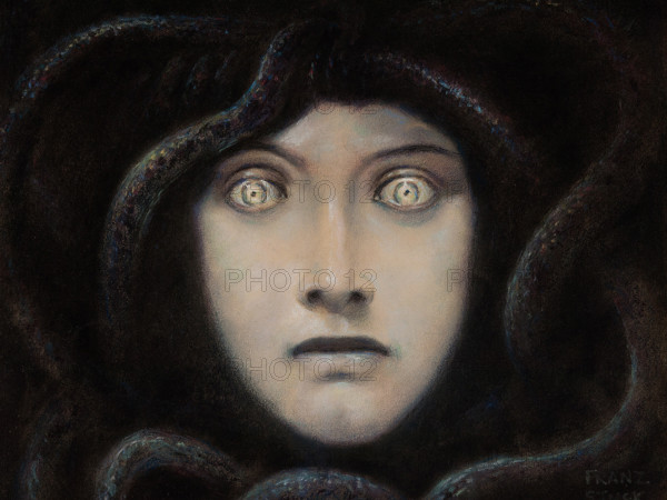 Head of Medusa, c1892. Creator: Stuck, Franz, Ritter von (1863-1928).