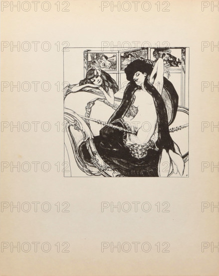 From "Tales at the Dressing Table" , c1908-1910. Creator: Bayros, Franz von (1866-1924).
