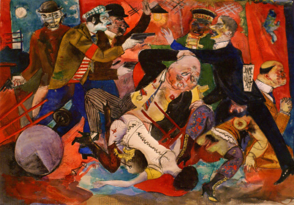 Attack at the brothel, 1919. Creator: Schlichter, Rudolf (1890-1955).