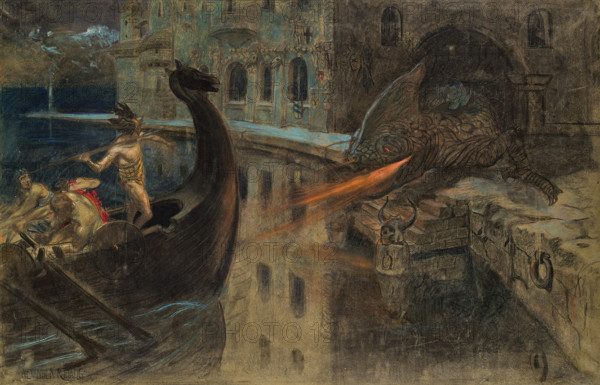 Mythological scene, c1910. Creator: Rothaug, Alexander (1870-1946).