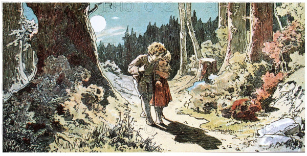 Illustration for "Hansel and Gretel" by Brothers Grimm, c1899. Creator: Zick, Alexander (1845-1907).