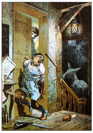 Illustration for "The Wishing-Table, the Gold-Ass, and the Cudgel in the Sack" by Brothers..., c1899 Creator: Zick, Alexander (1845-1907).
