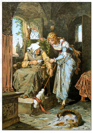 Illustration for "Little Briar Rose" by Brothers Grimm, c1899. Creator: Zick, Alexander (1845-1907).