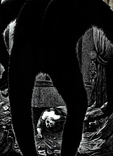 Illustration for the story "The Murders in the Rue Morgue" by Edgar Allan Poe, 1905. Creator: Martini, Alberto (1876-1954).