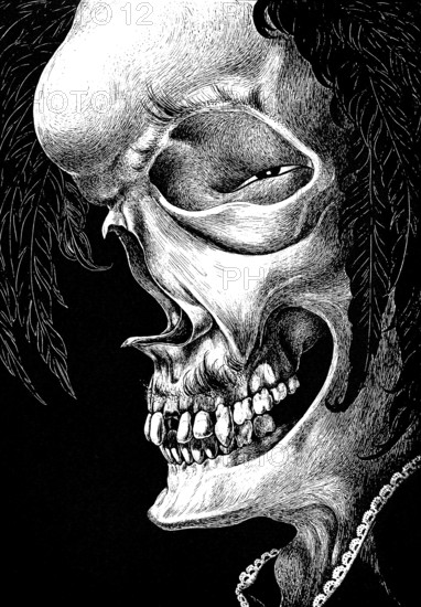 Illustration for the story "King Pest" by Edgar Allan Poe, 1905. Creator: Martini, Alberto (1876-1954).