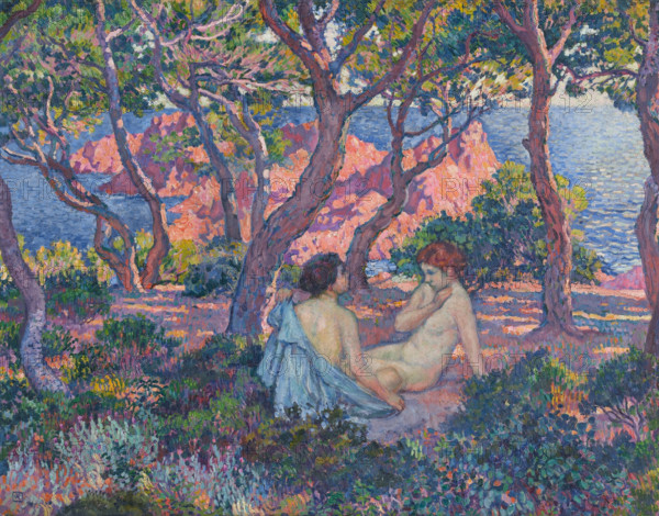 In the shade of the pines (Agay), 1905. Creator: Rysselberghe, Théo van (1862-1926).