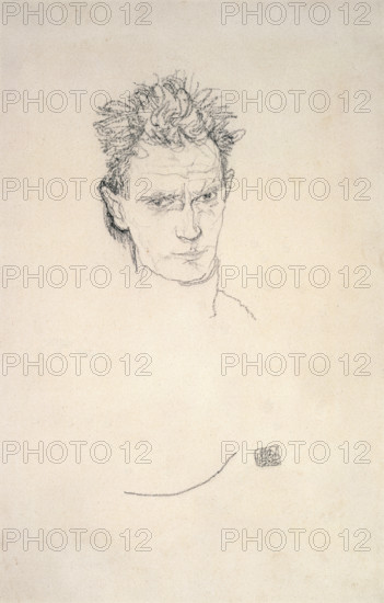 Self-portrait in uniform, 1916. Creator: Schiele, Egon (1890-1918).