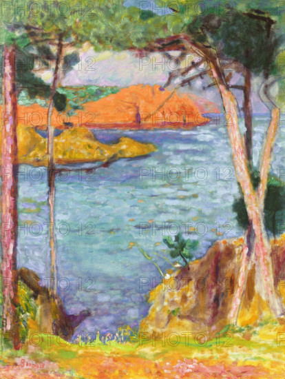Bord de mer, pins et rochers rouges (Seaside, pine trees and red rocks), c1923. Creator: Bonnard, Pierre (1867-1947).