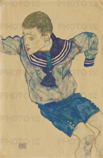 Boy in a Sailor Suit, 1914. Creator: Schiele, Egon (1890-1918).