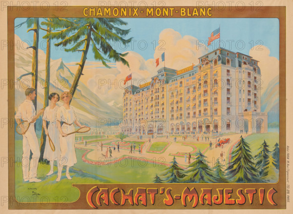 Cachat's Majestic Hotel. Chamonix Mont Blanc, c1910. Creator: Faria, Cândido de (1849-1911).