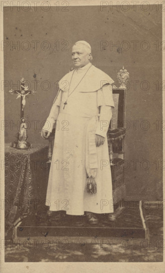 Pope Pius IX (1792-1878), c1865. Creator: Photo studio Fratelli D'Alessandri, Roma .