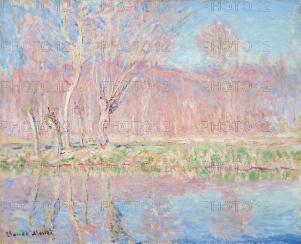 Trees by the water, spring in Giverny, 1885. Creator: Monet, Claude (1840-1926).