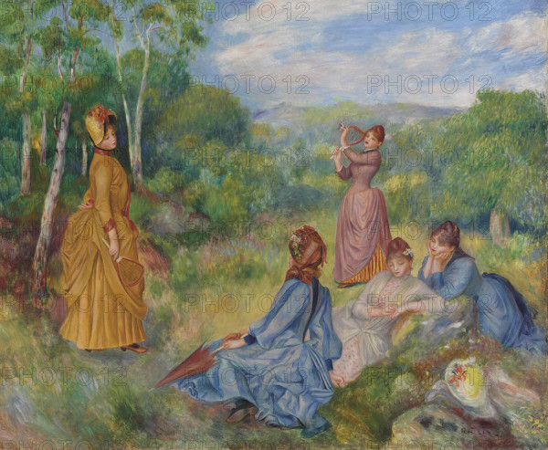 Jeunes filles jouant au volant, c1887. Creator: Renoir, Pierre Auguste (1841-1919).