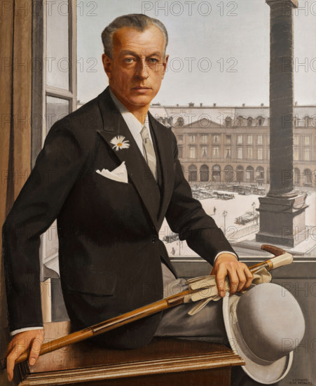 Self-portrait, Place Vendôme, c1932. Creator: Boutet de Monvel, Bernard (1881-1949).