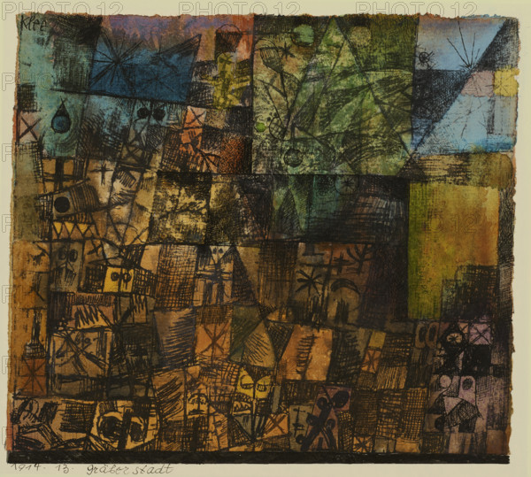 Gräberstadt (City of Tombs), 1914. Creator: Klee, Paul (1879-1940).