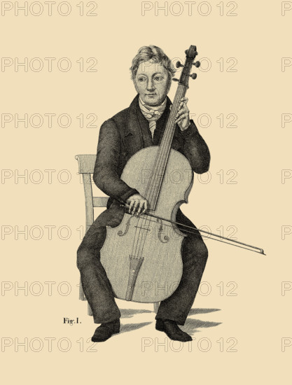 Bernhard Romberg. From: "Violoncell-Schule von Bernhard Romberg", c1840. Creator: Anonymous.