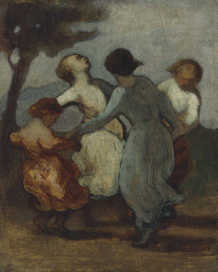 Round dance, 1850-1852. Creator: Daumier, Honoré (1808-1879).