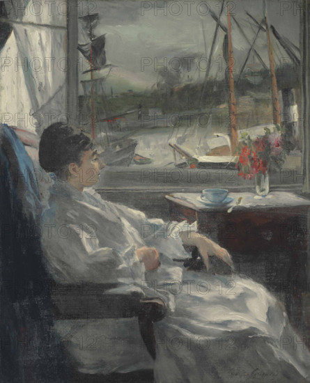 Eva Gonzalès (1849-1883) in Dieppe, c1880. Creator: Guérard-Gonzalès, Jeanne (1852-1924).
