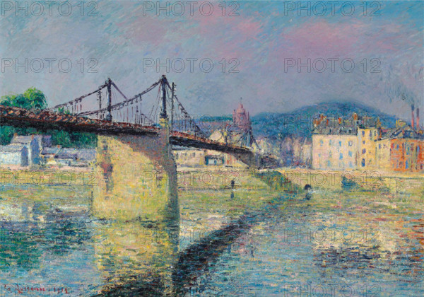 Elbeuf Suspension Bridge, 1912. Creator: Loiseau, Gustave (1865-1935).