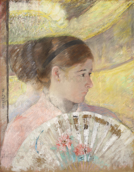 Young Lady in a Loge Gazing to Right, c1879. Creator: Cassatt, Mary (1845-1926).